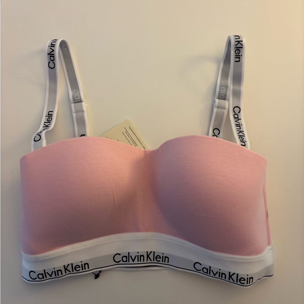 Calvin Klein Pink Convertible Bra with Signature Band
